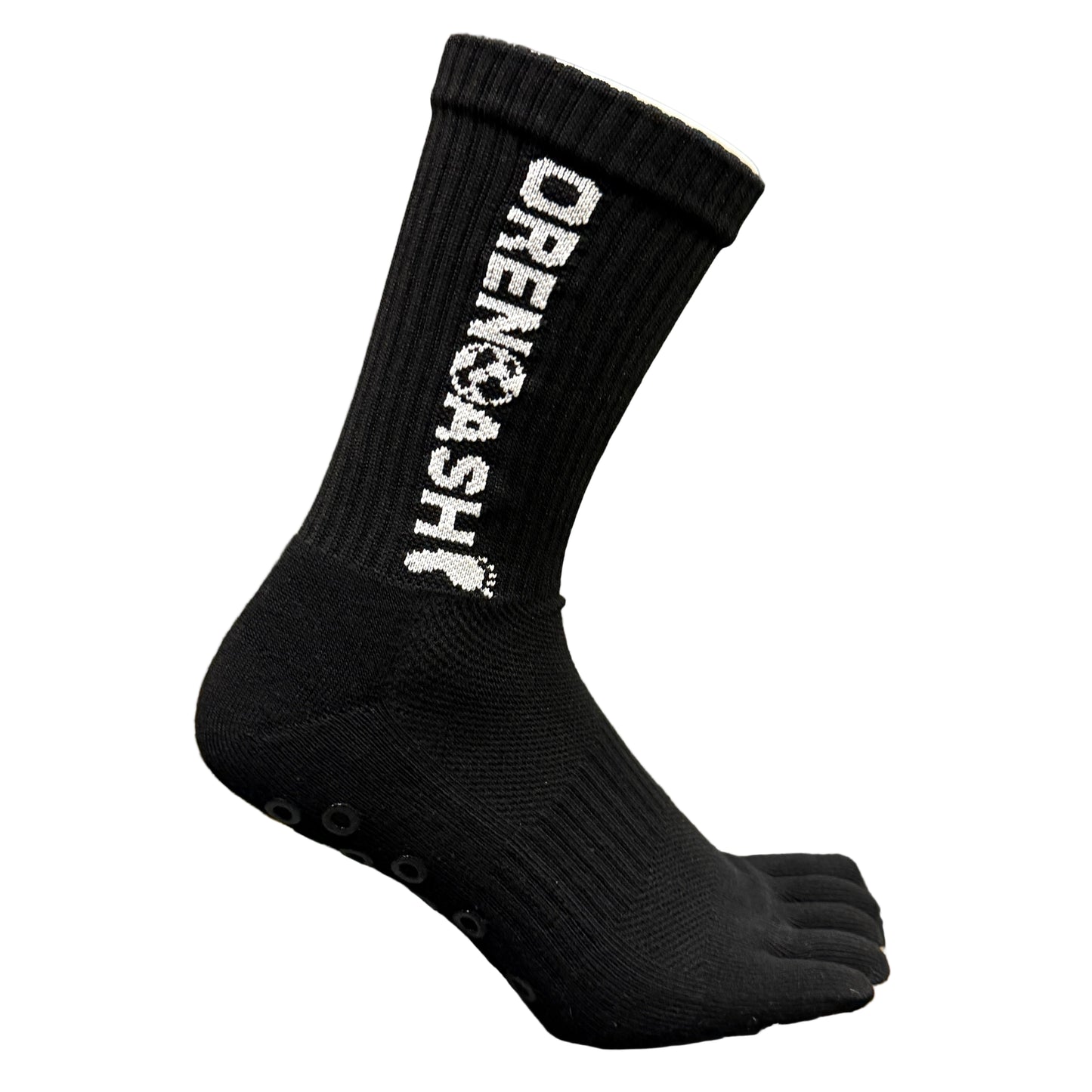 5本指 グリップ有り M 24.0cm~27.5 ブラック×ホワイト