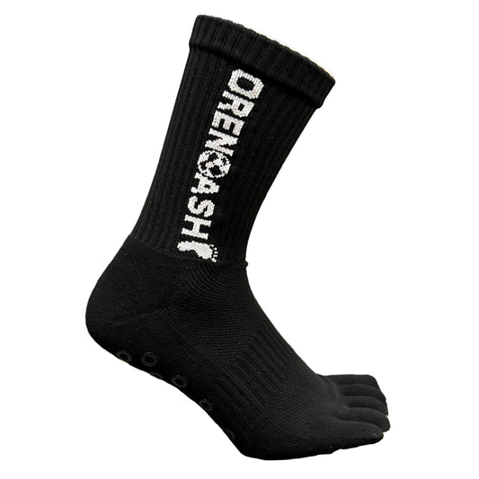 5本指 グリップ有り M 24.0cm~27.5 ブラック×ホワイト