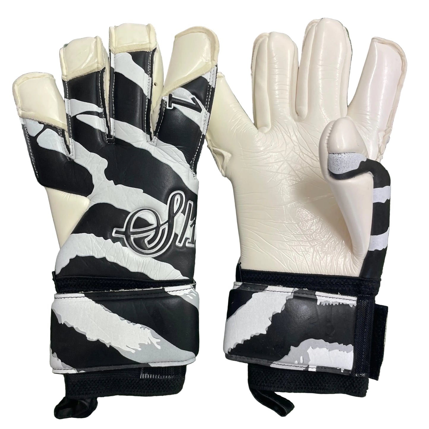 Black×White ゼブラ柄 パーム白 指の側面白 S/1 エススラッシュワン
