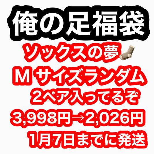 ソックスの夢 Mサイズランダム 1/7までに発送  #俺の足福袋